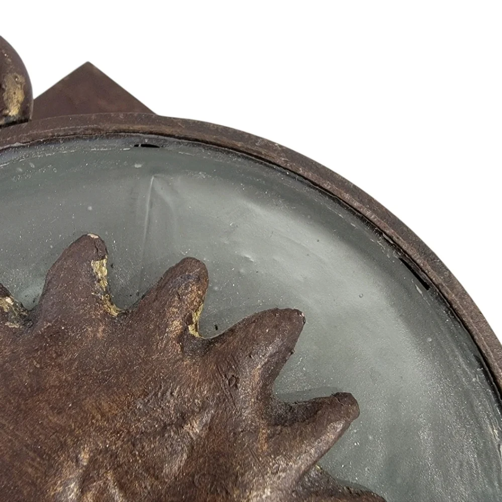 VTG Celestial Wall Decor Sun Moon Bronze Brushed Gold Metal Candle Holder *READ*